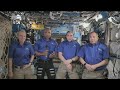 SpaceX Crew-1 astronauts discuss upcoming mission back home