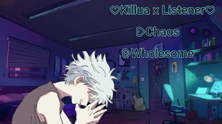 ♡Killua x Listener♡ You Tickle him well hes on an important phone call