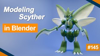 Modeling Scyther in Blender - 145