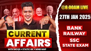 27 JANUARY 2025 | DAILY CURRENT AFFAIRS | SSC, SBI PO, SBI CLERK, SBI PO | KUSH SIR | YES OFFICER