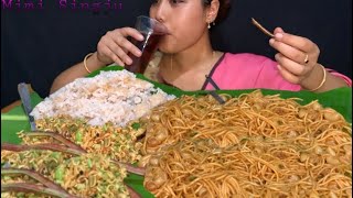 mimi singju // chow macaroni mukbang video 🔥🍛