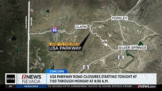 Road closures on USA Parkway