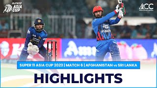 Super11 Asia Cup 2023 | Match 6 | Afghanistan vs Sri Lanka