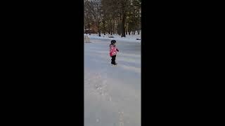 Kendra Learning to Ice Skate 2022