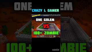 GOLEM IS LIVE? One Golem Vs 100 Zombies #shorts #minecraft #minecraftshorts