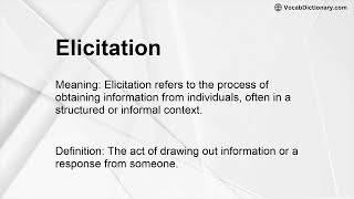 Elicitation Meaning