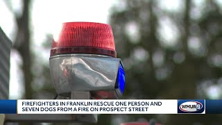 Man, woman helped out of home on fire in Franklin, authorities say