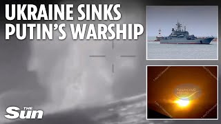 Ukraine drones ‘sink’ ANOTHER of Putin's prized warships in new humiliation for Russia