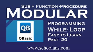 Modular Programming in QBASIC Part 20 ||| While Loop |SUB and FUNCTION 🇳🇵 see computer science