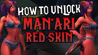 How to Unlock Man'ari Eredar Red Draenei Skin Customization in WoW! Seeing Red Achievement Guide