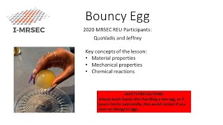 I-MRSEC Science at Home Video: Bouncy Egg