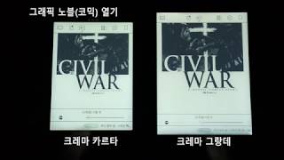 크레마 카르타 vs 그랑데 책 열기 비교