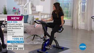 FitQuest Upright   Recumbent Bike with Resistance Bands