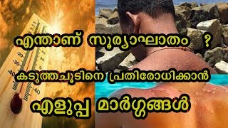 എന്താണ് സൂര്യാഘാതം ? കടുത്ത ചൂടിനെ പ്രതിരോധിക്കാൻ എളുപ്പമാര്ഗങ്ങള് ||How to avoid sunburn