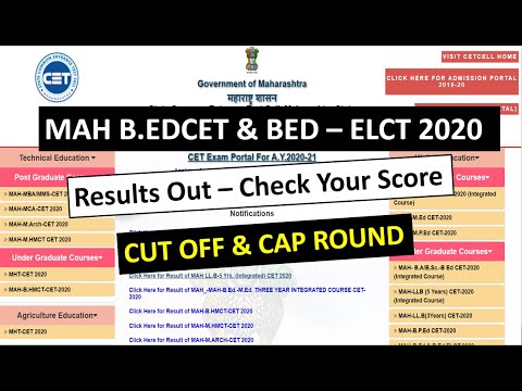 MAH B.EDCET 2020 - Results Out - Check Your Score | CAP Round Details ...