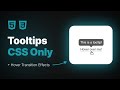 How To Create Tooltips with HTML & CSS Only (no JavaScript needed)
