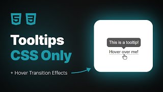 How To Create Tooltips with HTML & CSS Only (no JavaScript needed)