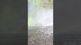 Double rainbow 🌈 #iceland #waterfall #rainbow