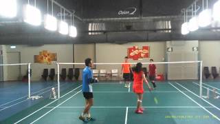 20160430 劍新羽球小周隊 阿斌+杜小姐 VS 阿強+港仔