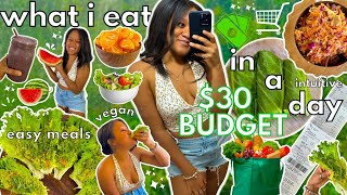 RAW VEGAN ON A $30 BUDGET | What I Eat in a Day (EASY & CHEAP MEALS) 🍉🍒🫐
