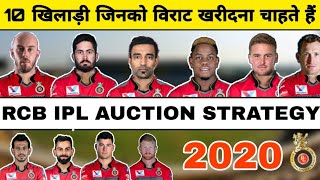 IPL 2020 Auction - Royal Challengers Bangalore (RCB) Strategy In Auction | Rcb Squad For IPL 2020