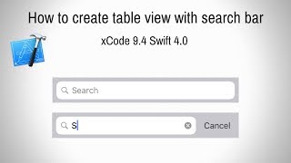How to add table view with search bar in xcode