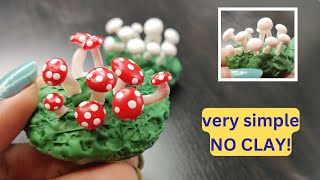 Simple Miniature Mushroom Tutorial | NO Clay NO Resin