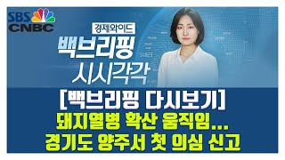 [백브리핑 다시보기] 돼지열병 확산 움직임…경기도 양주서 첫 의심 신고