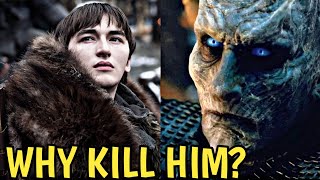 Game of Thrones, why did the Night King want to kill Bran When Bran wasn’t a thr