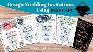 How to Design Wedding Invitation Cards using Inkscape | Make Money Selling Templates