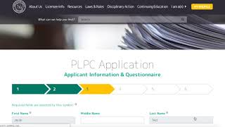 LPC Website Tutorials- How To: Apply for a License