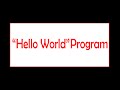New Java - Tutorial 2 - Hello World Program