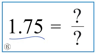 1.75 as a Fraction (simplified form)