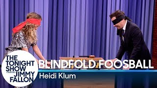 Blindfold Foosball with Heidi Klum