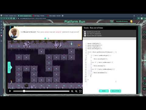 Ozaria Javascript Chapter 4 Module 1 Platform Run Youtube