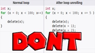 Don't unroll loops on the N64
