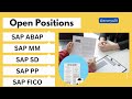 Hiring for SAP Freshers - SAP ABAP / SAP MM / SAP SD / SAP PP / SAP FICO | WFO