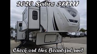 Front Living Room Bath \u0026 1/2 2020 Sabre 37FLH Fifth Wheel by Forestriver RVs @ Couchs RV Nation Tour