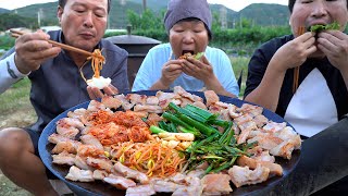 겉은 바삭 속은 쫄깃! 집에서 간편하게 납작 막창을! 쿠캣마켓 납작막창!! (Grilled Flat Pork Entrails) 요리\u0026먹방!! - Mukbang eating show