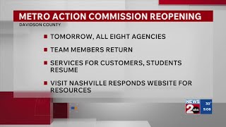 Metro Action Commission reopening Monday