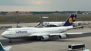 Lufthansa Boeing 747-8 Taxiing for Takeoff at Frankfurt Airport (full HD)