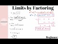 Calculus - HOW TO: Limits by Factoring (Beginner Level)