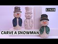 How to Carve a Simple Snowman with Coat -Full Woodcarving Tutorial