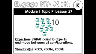 Engage NY: Kindergarten: Module 1: Lesson 27