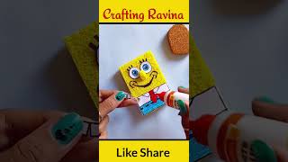 Real Spongebob Craft 😍. #craftingravina #shorts #youtubeshorts #short #art
