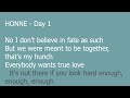 HONNE - Day 1 (Brooklyn Session) - Karaoke Lyrics