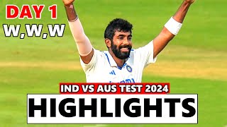 India vs Australia 4th Test Day 1 Highlights 2024 | IND vs AUS