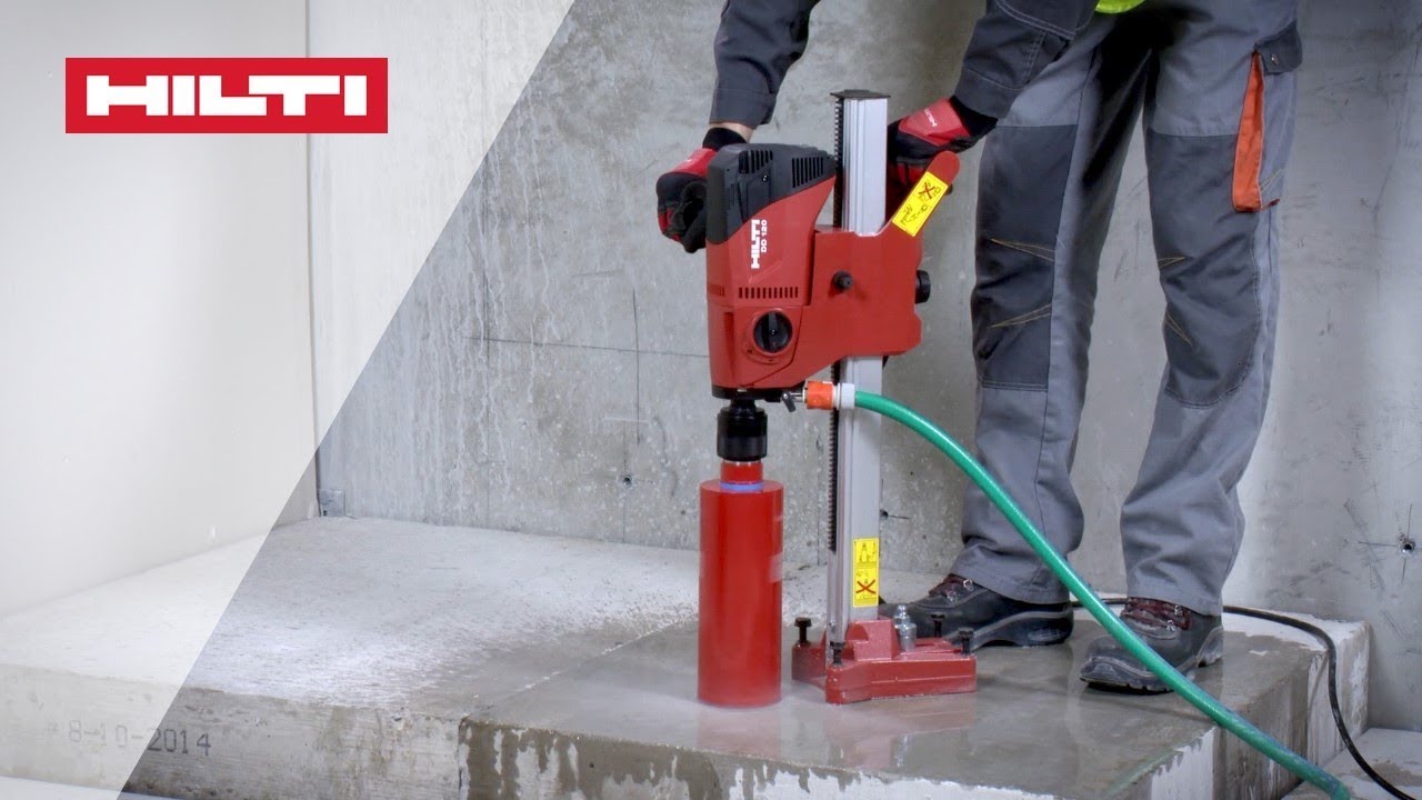 HOW TO Use Hilti DD 120 Diamond Coring Tool For Wet Drilling Into ...