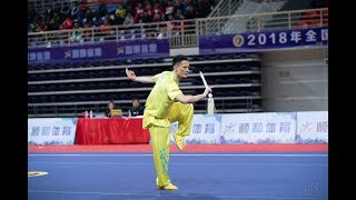 Men's Jianshu 男子剑术 第1名 山东队 褚浩然 9.69分 shan dong chu hao ran