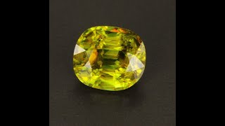 Anitque Cushion Sphene Gemstone 4.04 Carats